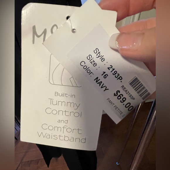 NWT Dress pants / slacks - navy size 16 petite, with tummy control - Picture 7 of 10